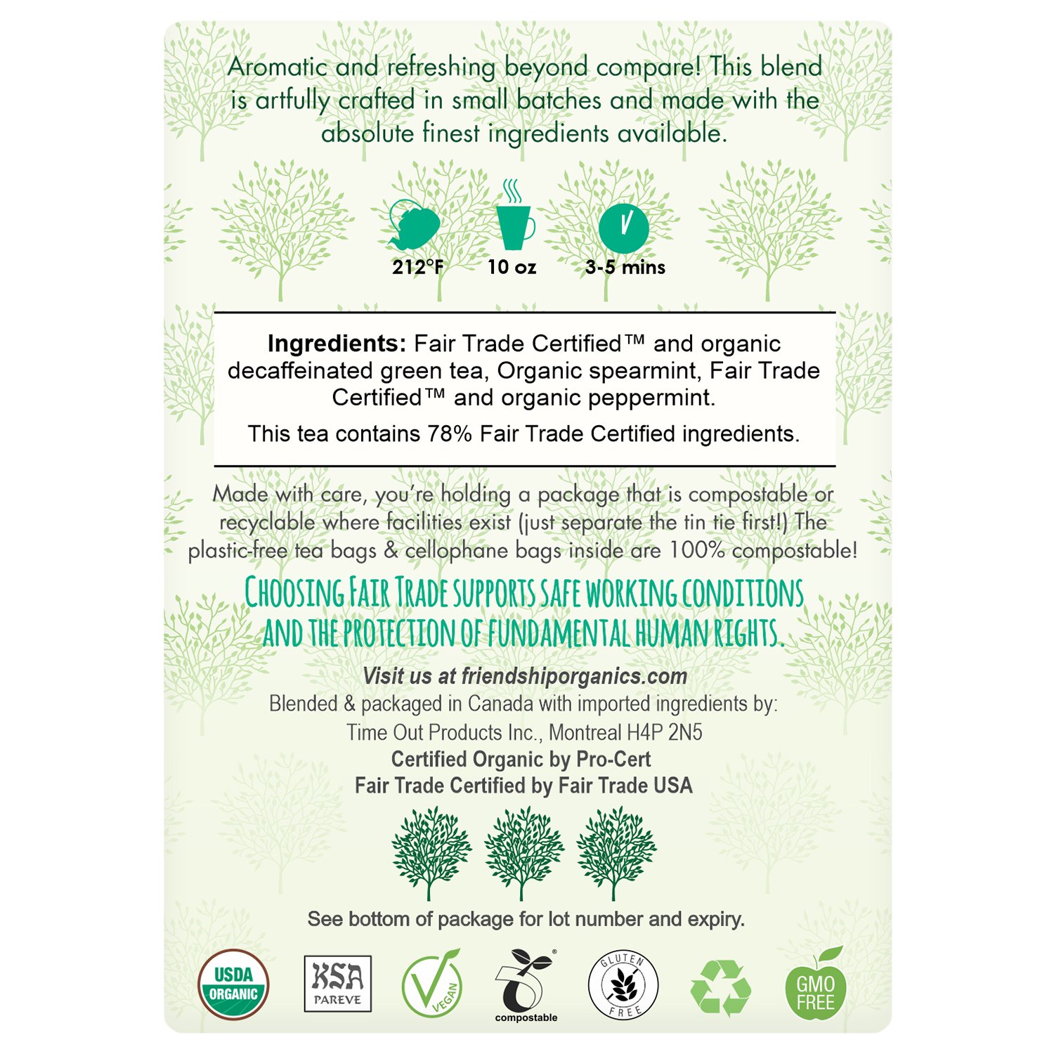 Tazo Tea Friendship Organics Decaf Chai Tea (36 Bags) - Fair Trade